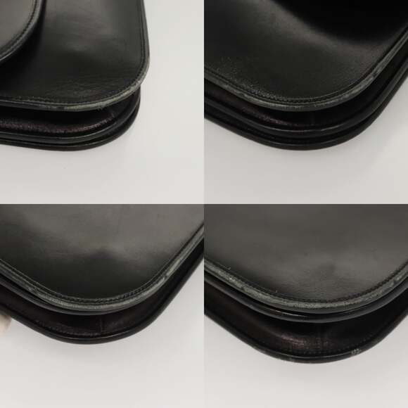 DIOR Shoulder Bag Leather Black Gold - Picture 10 of 12